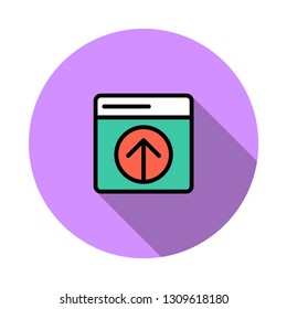uploading   web page  arrow 
