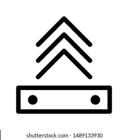 upload/transfer icon with line style