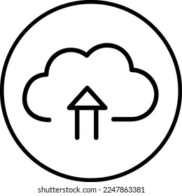 uplod icon with cloud icon, stock vector, logo isolated on white background..eps
