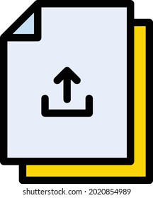 uploud vector colour line icon