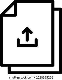 uploud vector thin line icon