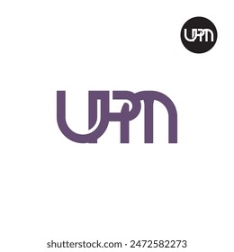 Diseño de monograma de letra de logotipo UPM