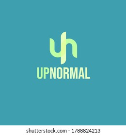 Upnormal Logo Simple Color Blue and Green