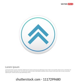 Upper Arrow Icon Hexa White Background icon template - Free vector icon