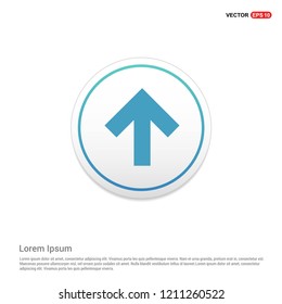 Upper Arrow Icon Hexa White Background icon template - Free vector icon