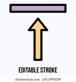 Upper Arrow Icon Symbol. Upper Arrow Icon Vector.