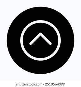 Upper Arrow Icon Symbol. Upper Arrow Icon Vector. Upper Chevron, User Interface, User Experience, 