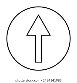 upper arrow icon vector on white background