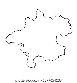 Upper Austria state map of Austria. Vector illustration.