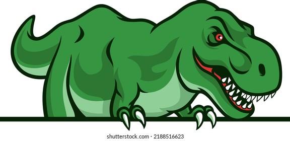 Upper Body of Aggressive Tyrannosaurus Rex (T Rex) 