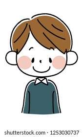 
The upper body of a child's boy