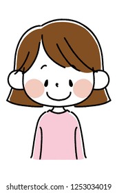 
The upper body of a child's girl