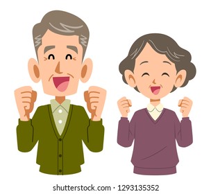 The upper body of a couple looking for fun