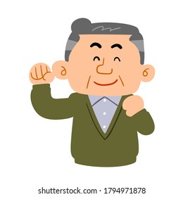 Upper body of a healthy middle-aged man