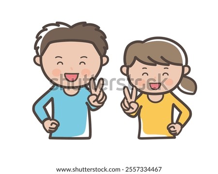 Similar – Image, Stock Photo peace Upper body