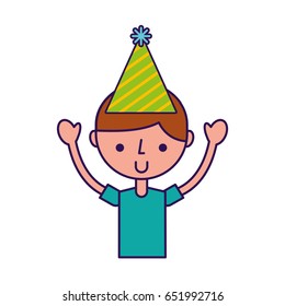 upper body party boy cartoon