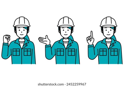 Upper body worker female set