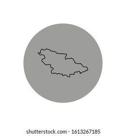 upper carniola region map in country of slovenia