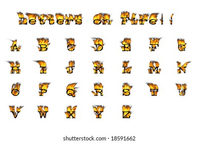 Lower Case Letters On Fire Smoke Stock Vector (Royalty Free) 18591665 ...