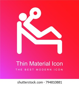 Upper chest training red and pink gradient material white icon minimal design