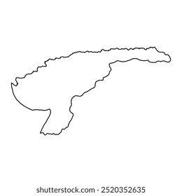 Mapa do distrito de Upper Chitral, divisão administrativa do Paquistão. Ilustração vetorial.