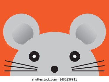 The upper half of the mouse face