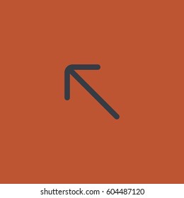 Upper left arrow icon. Navigation vector