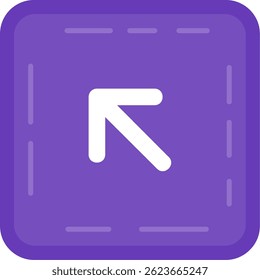 Upper left arrow Line vector Icon Design