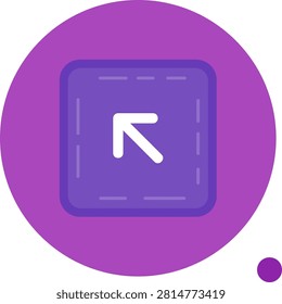Upper left arrow vector Icon Design Illustration