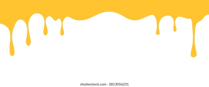The upper limit of a liquid droplet, simulating paint, honey, or a vector illustration