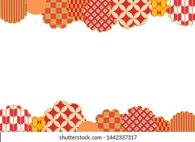 Upper and lower frame of Japanese traditional pattern