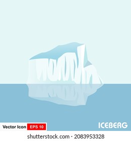 parte superior e inferior del iceberg en el océano
Fondo del iceberg de la caricatura. Vista submarina de Iceberg. Vector
