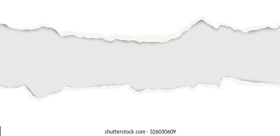 Upper Lower Part Ripped Open Paper Stock Vector (Royalty Free ...