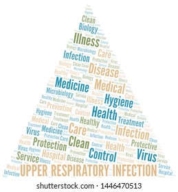Upper Respiratory Infection word cloud vector made with text only