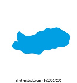 upper river region map of the country of gambia