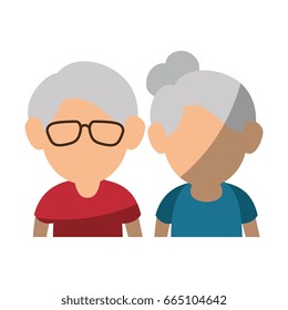 upperbody cute old couple
