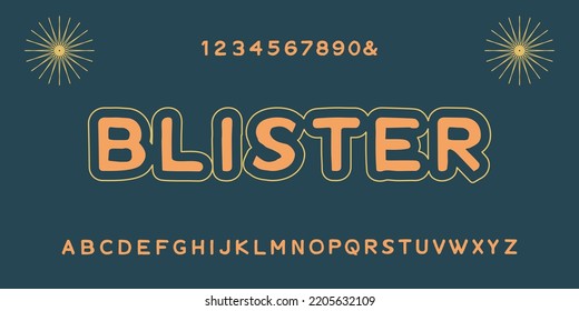 Uppercase alphabet and numbers vector