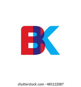 uppercase BK logo, red blue overlap transparent logo