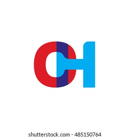 uppercase CH logo, red blue overlap transparent logo