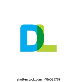 Uppercase Dl Logo Blue Green Overlap Stock Vector (Royalty Free ...