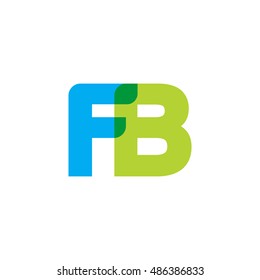 Uppercase Fb Logo Blue Green Overlap Stock Vector (Royalty Free ...