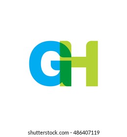 Uppercase Gh Logo Blue Green Overlap Stock Vector (Royalty Free ...