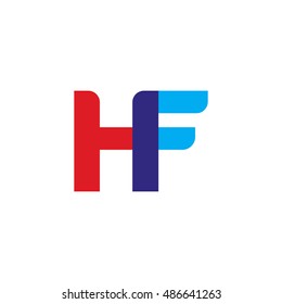 Uppercase Hf Logo Red Blue Overlap Stock Vector (Royalty Free ...