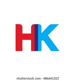 uppercase HK logo, red blue overlap transparent logo
