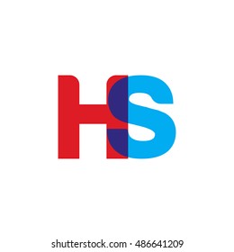 Uppercase Hs Logo Red Blue Overlap Stock Vector (Royalty Free ...