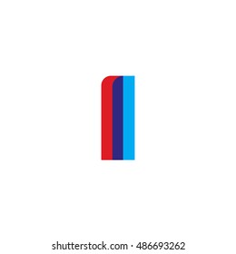 uppercase II logo, red blue overlap transparent logo