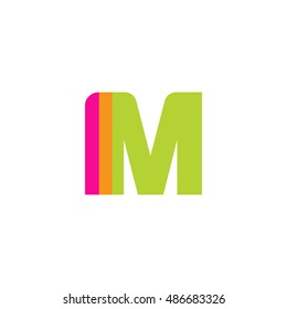 uppercase IM logo, pink green overlap transparent logo, modern lifestyle logo