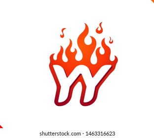 Uppercase initial logo letter YY with blazing flame silhouette,  simple and retro style logotype for adventure and sport activity.