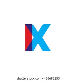uppercase IX logo, red blue overlap transparent logo