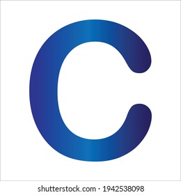 uppercase letter C design vector graphic